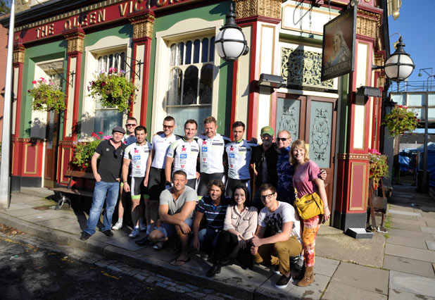 The cast of Emmerdale after their recent cycle challenge