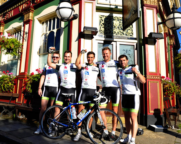 The cast of Emmerdale after their recent cycle challenge