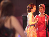 Jodie and Poppy enjoy the hen night as Lauren looks on