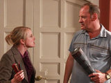 Jimmy follows Nicola to Home Farm to check she is ok