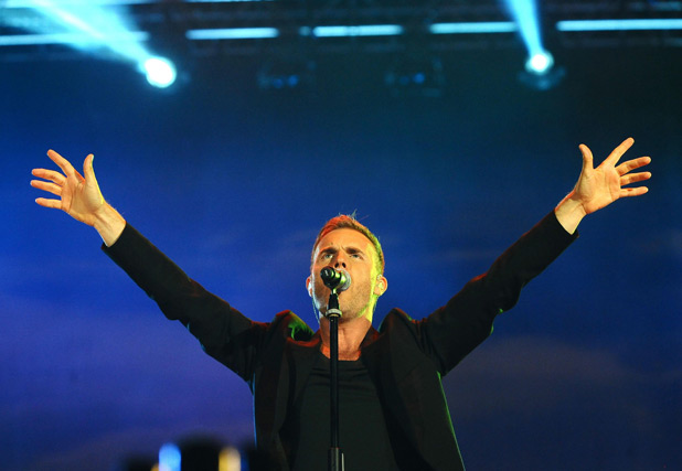 Gary Barlow performs on stage at the BBC Radio 2 Live in Hyde Park Festival in London