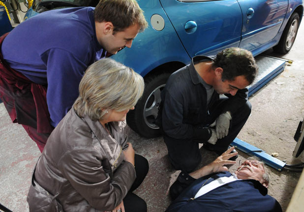 Bill Webster (Peter Armitage) suffers a heart attack