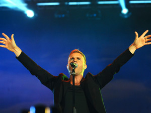 Gary Barlow performs on stage at the BBC Radio 2 Live in Hyde Park Festival in London
