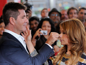 The X Factor USA Premiere: Simon and Paula messing about