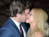 James Atherton (Will Savage) and Jorgie Porter (Theresa McQueen) kiss