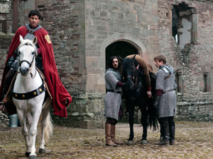 Merlin, Lancelot, Gwaine, Prince Arthur, Sir Leon, Sir Percival and Elyan