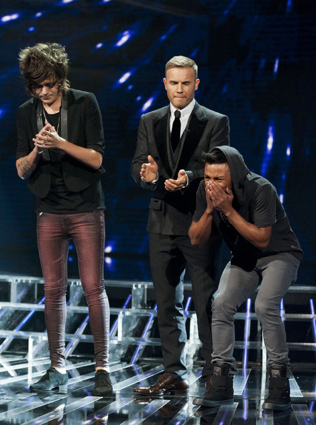 The X Factor 2011 Results Show: Marcus learns he is through to next weeks show