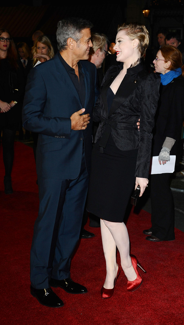 George Clooney and Evan Rachel Wood 