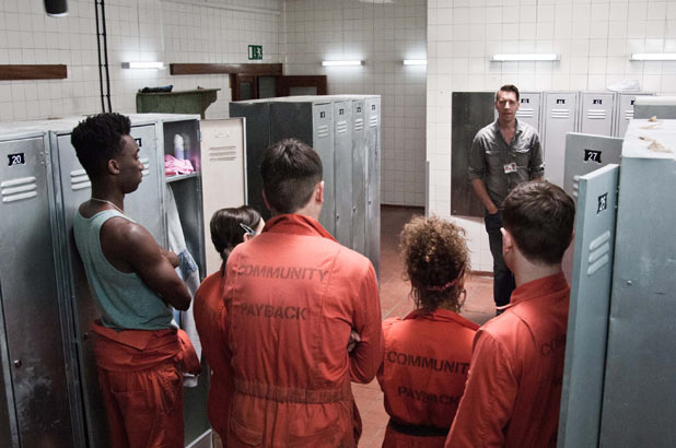 The gang with Shaun (Craig Parkinson)