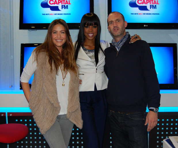 Lisa Snowdon, Kelly Rowland and Johnny Vaughan