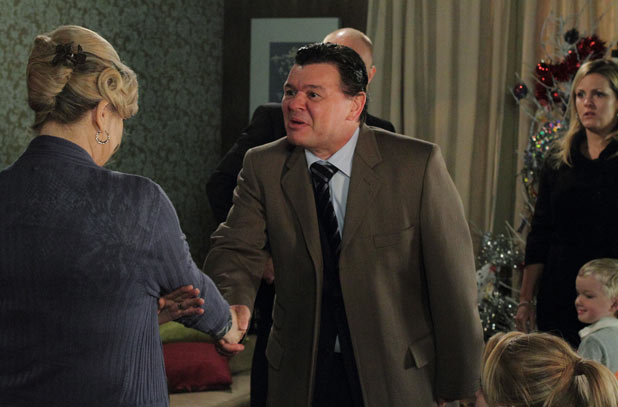 Derek Branning arrives on the Square