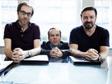 Warwick Davis, Ricky Gervais and Stephen Merchant in Life's Too Short