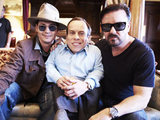 Warwick Davis, Ricky Gervais and Johnny Depp t in Life's Too Short