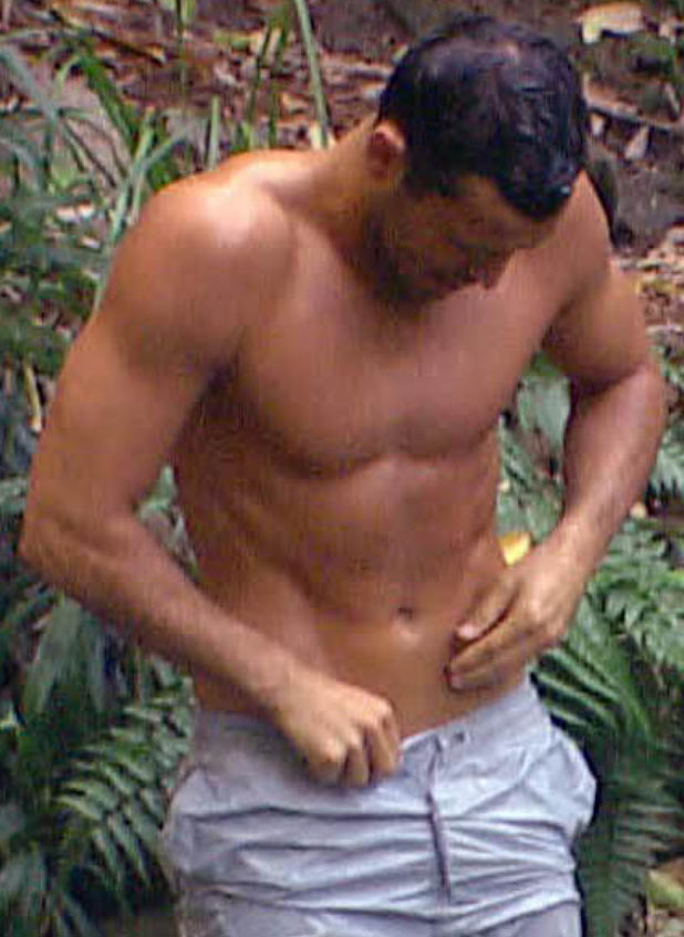 Mark Wright showering on I'm A Celebrity Get Me Out Of Here!