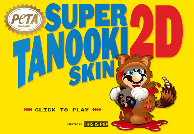 PETA Super Mario 3D Land Super Tanooki Skin 2D
