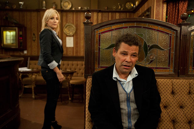 Stella is shocked when Lloyd tries to kiss her