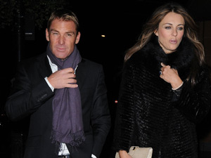 Liz Hurley and Shane Warne