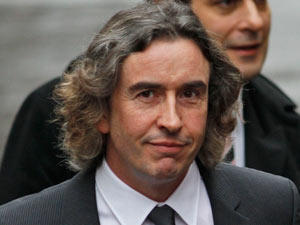 Steve Coogan arrives to testify at the Leveson inquiry