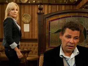 Stella is shocked when Lloyd tries to kiss her