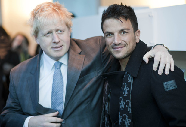 Boris Johnson and Peter Andre