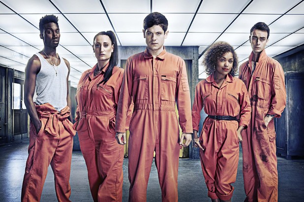 Misfits
Channel 4
Rudy (Joseph Gilgun), Alisha (Antonia Thomas), Simon (Iwan Rheon) and Curtis (Nathan Stewart Jarrett)