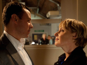 Frank asks Sally if she regrets their kiss the night before. Sally tells him she is glad it happened, but she wants to keep things quiet for the time being