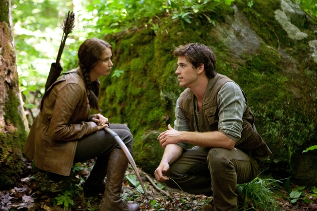 Jennifer Lawrence and Liam Hemsworth in 'The Hunger Games'