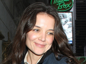 Katie Holmes at the Music Box Theatre, New York after performing in Dead Accounts on Broadway