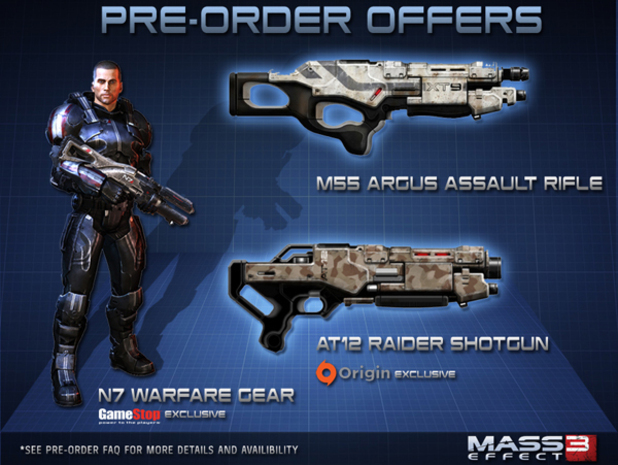 'Mass Effect 3' pre-order items