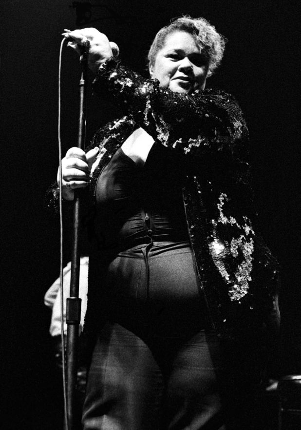 Etta James performing in 1989