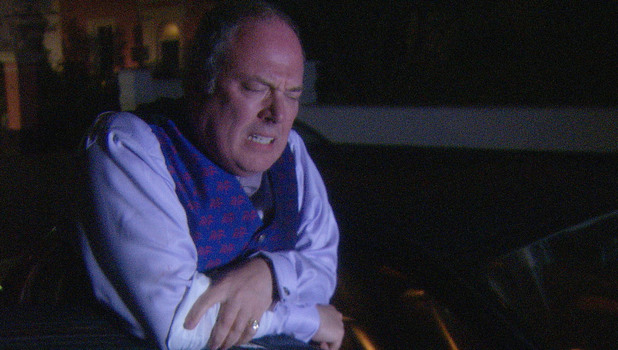 Marina (Marian McLoughlin) gets violent with Heston Carter (Owen Brenman) again