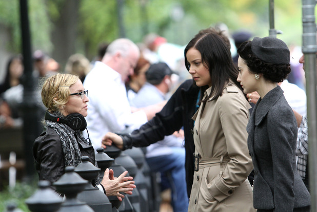 Madonna on the set of 'W.E'