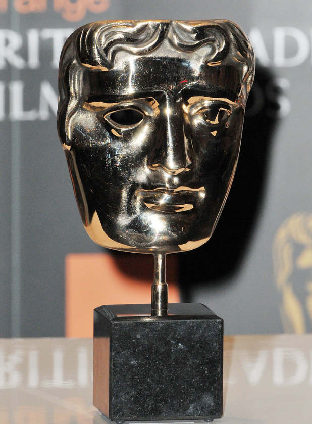 The BAFTA Film Awards Nominations, London: A close up of the BAFTA Award