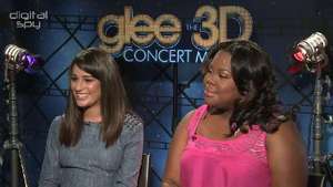 Lea Michele, Amber Riley - 'Glee: The 3D Concert Movie' interview
