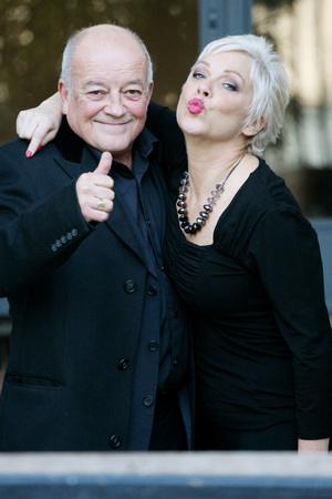 Tim Healy and Denise Welch
outside the ITV studios
London