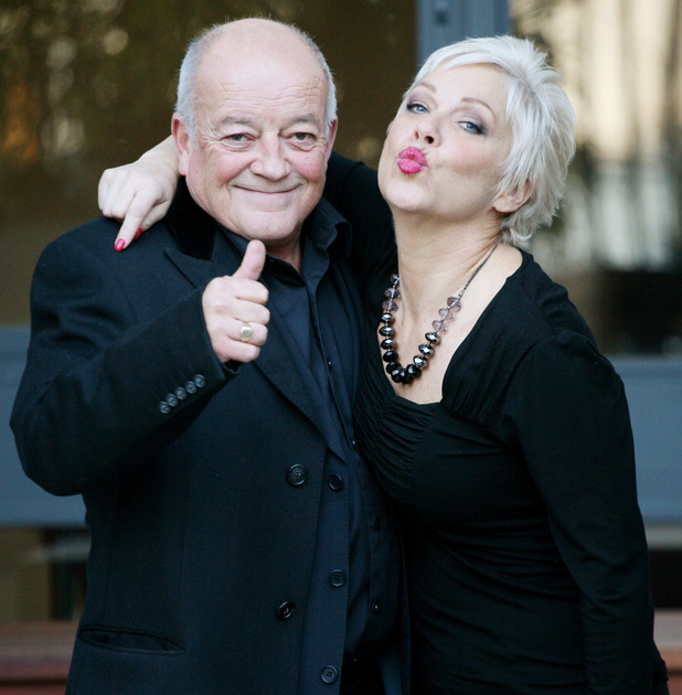 Tim Healy and Denise Welch
outside the ITV studios
London