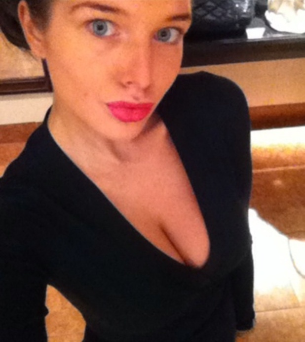 Corrie star Helen Flanagan pouts and shows off her cleavage on Twitter
