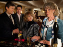Lewis buys Audrey and Gail a drink before making a quick exit. Gail insists to Audrey they must report their sighting of Lewis to the police