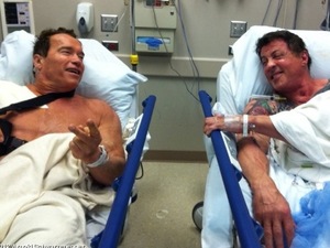 Arnold Schwarzenegger, Sylvester Stallone, whosay, The Tomb