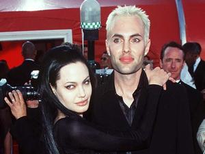 ANGELINA JOLIE IN A DRESS BY VERSACE AND BROTHER JAMIE HAVEN