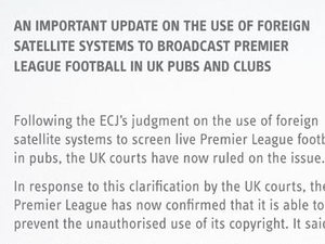 Premier League ads warn pubs over using foreign set-top boxes