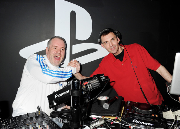 Chris Moyles and Tim Westwood at The Playstation Vita Rooms pre-launch event