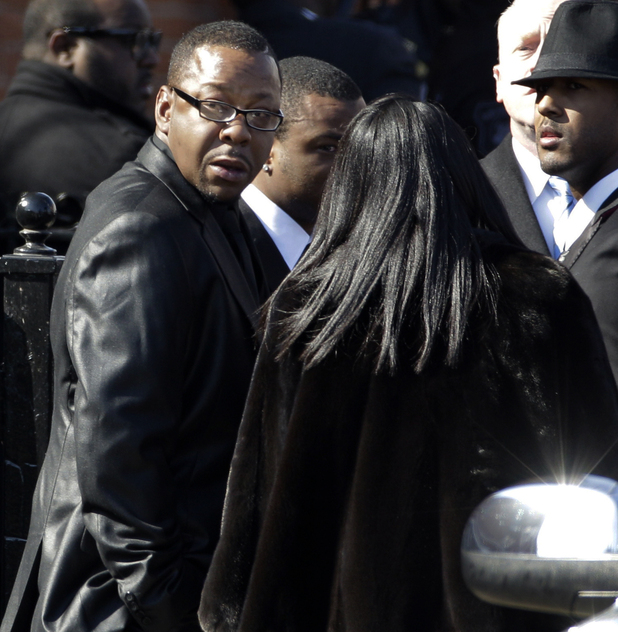 Bobby Brown leaves Whitney Houston's funeral