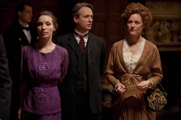 Titanic: Perdita Weeks as Georgina, Linus Roache as Hugh, Earl of Manton and Geraldine Somerville as Louisa, Countess of Manton
