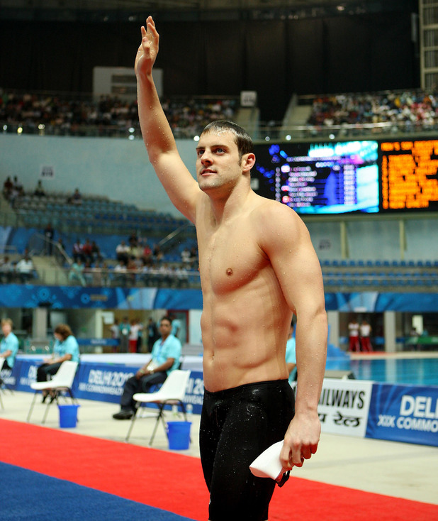 Liam celebrates winning gold 