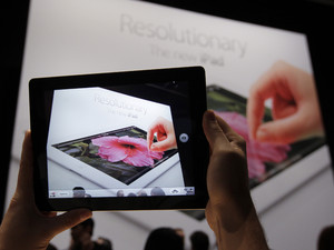 A new Apple iPad on display