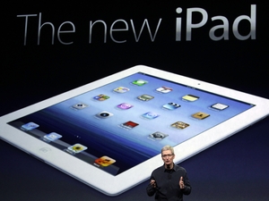 Apple CEO Tim Cook introduces the new iPad