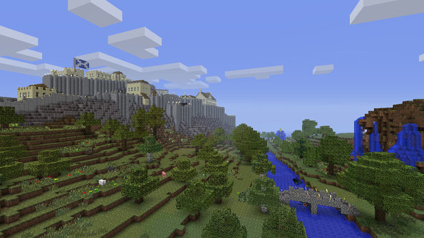 A Screenshot of Minecraft on Xbox 360