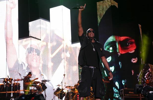 Jay-Z performs onstage at the Wireless Festival
Hyde Park, London, July 4, 2010