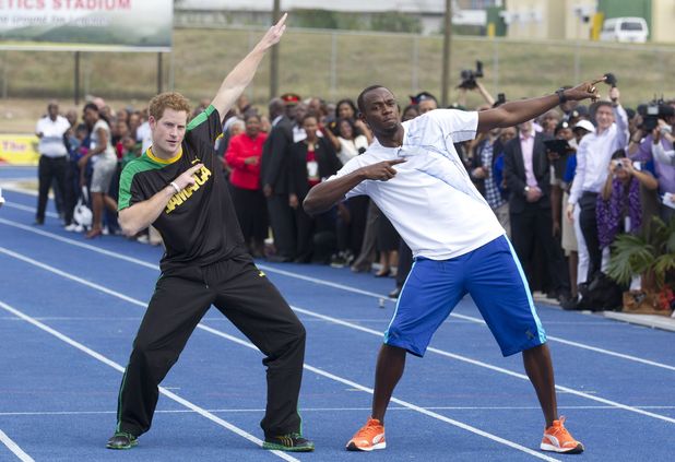 Prince Harry and Usain Bolt
